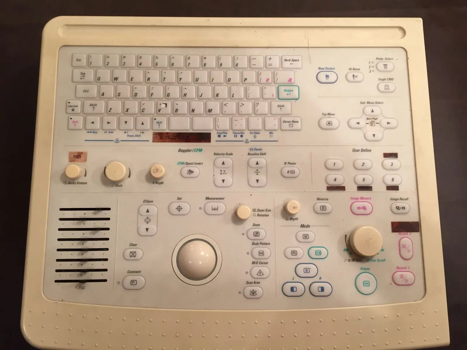 GE LOGIQ 400 ULTRASOUND USER INTERFACE KEYBOARD ASSEMBLY DIAGNOSTIC ULTRASOUND MACHINES FOR SALE