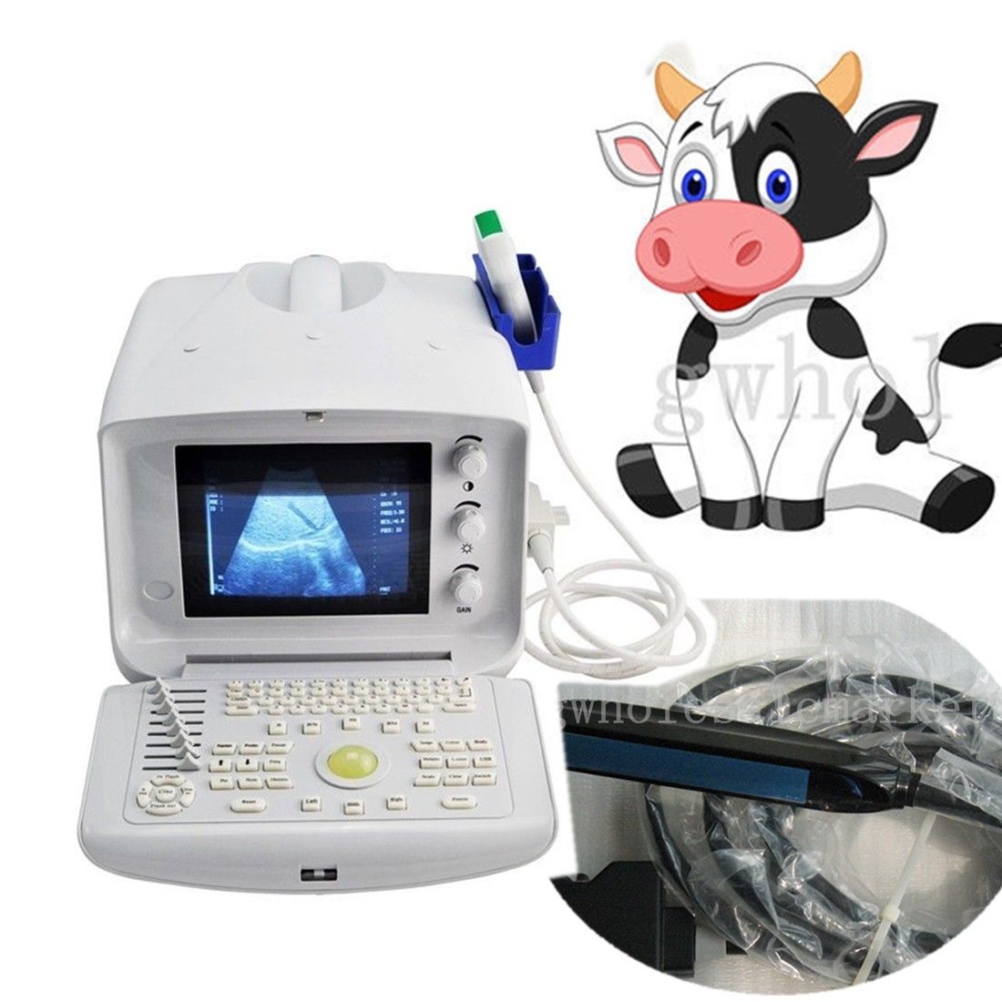 New Portable Vet Veterinary Ultrasound Scanner Machine + Rectal Probe + 3D Free 190891826916 DIAGNOSTIC ULTRASOUND MACHINES FOR SALE