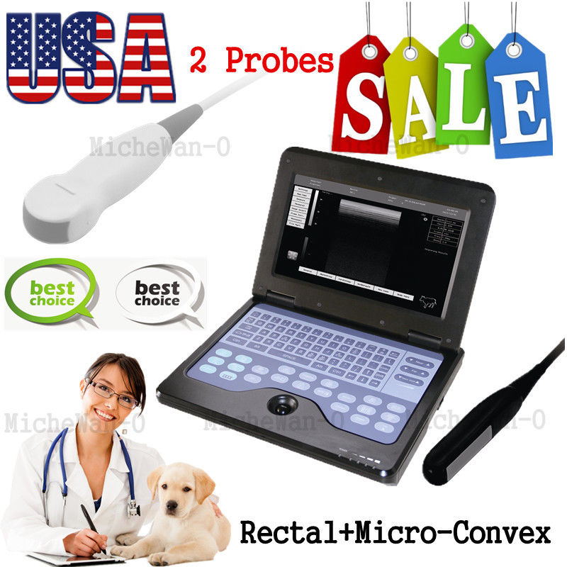 USA Vet Animal Pet Ultrasound Scanner Digital Laptop Machine with optional probe DIAGNOSTIC ULTRASOUND MACHINES FOR SALE