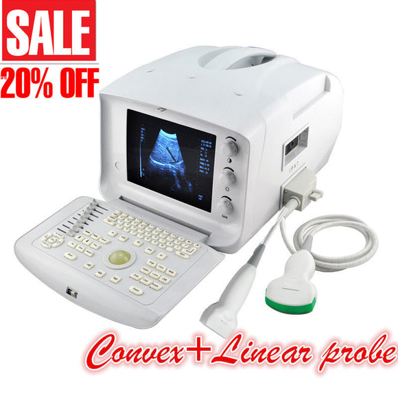 UPdated Digital Portable Ultrasound Scanner machine +Convex+linear 2 probes 3D 190891541062