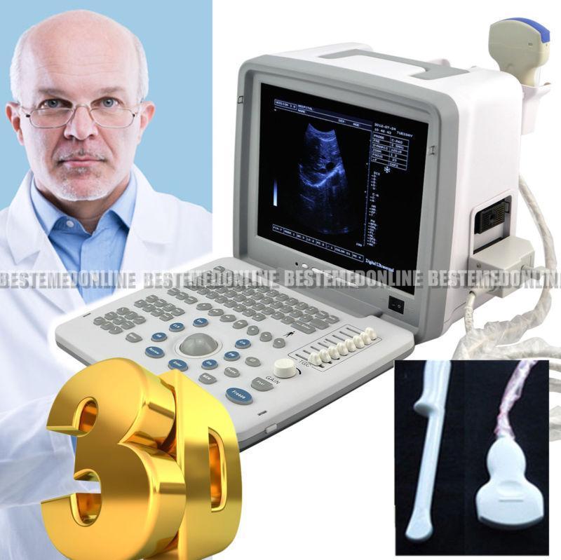 LCD Digital Ultrasound Scanner/Machine Convex Transvaginal Probes +3D Version CE 190891688125 DIAGNOSTIC ULTRASOUND MACHINES FOR SALE
