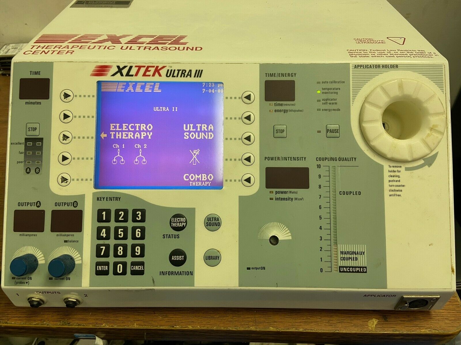 EXCEL XLTEK ULTRA III Therapeutic Ultrasound Center EX-UL2 DIAGNOSTIC ULTRASOUND MACHINES FOR SALE