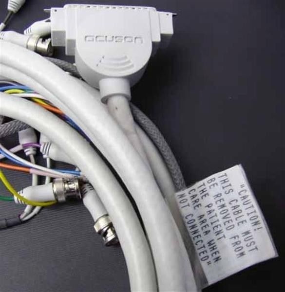 LOT OF 2 ACUSON Ultrasound Cables 39933 AUX CART REV A DIAGNOSTIC ULTRASOUND MACHINES FOR SALE