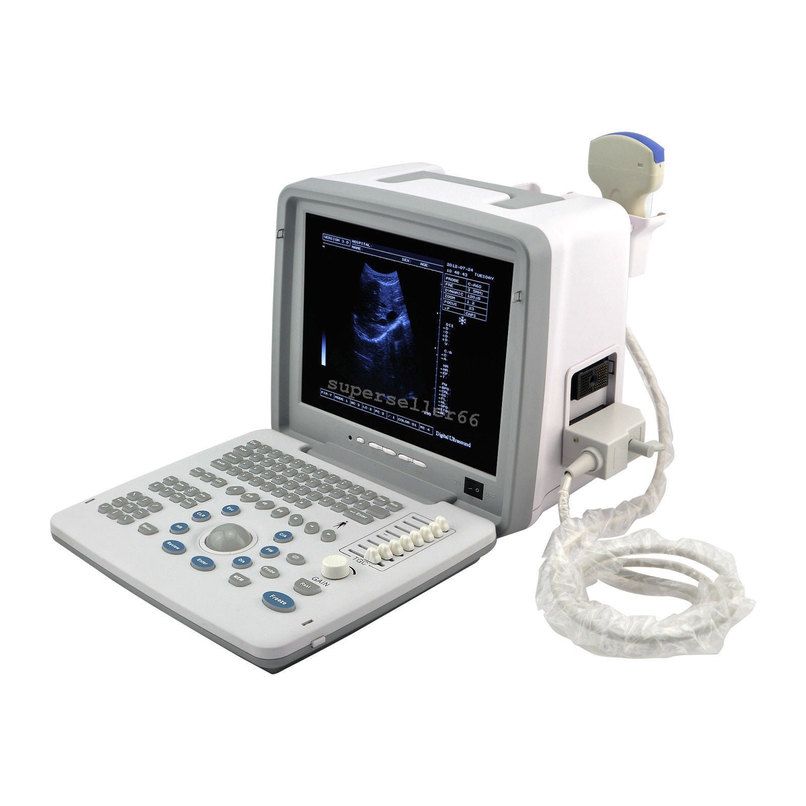 Digital LCD Ultrasound Scanner & Convex,Transvaginal, Linear 3 Probes & Gift 3D DIAGNOSTIC ULTRASOUND MACHINES FOR SALE