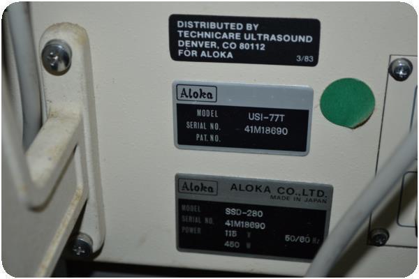 ALOKA SSD-280 DIAGNOSTIC ULTRASOUND MACHINE ! (143871) DIAGNOSTIC ULTRASOUND MACHINES FOR SALE