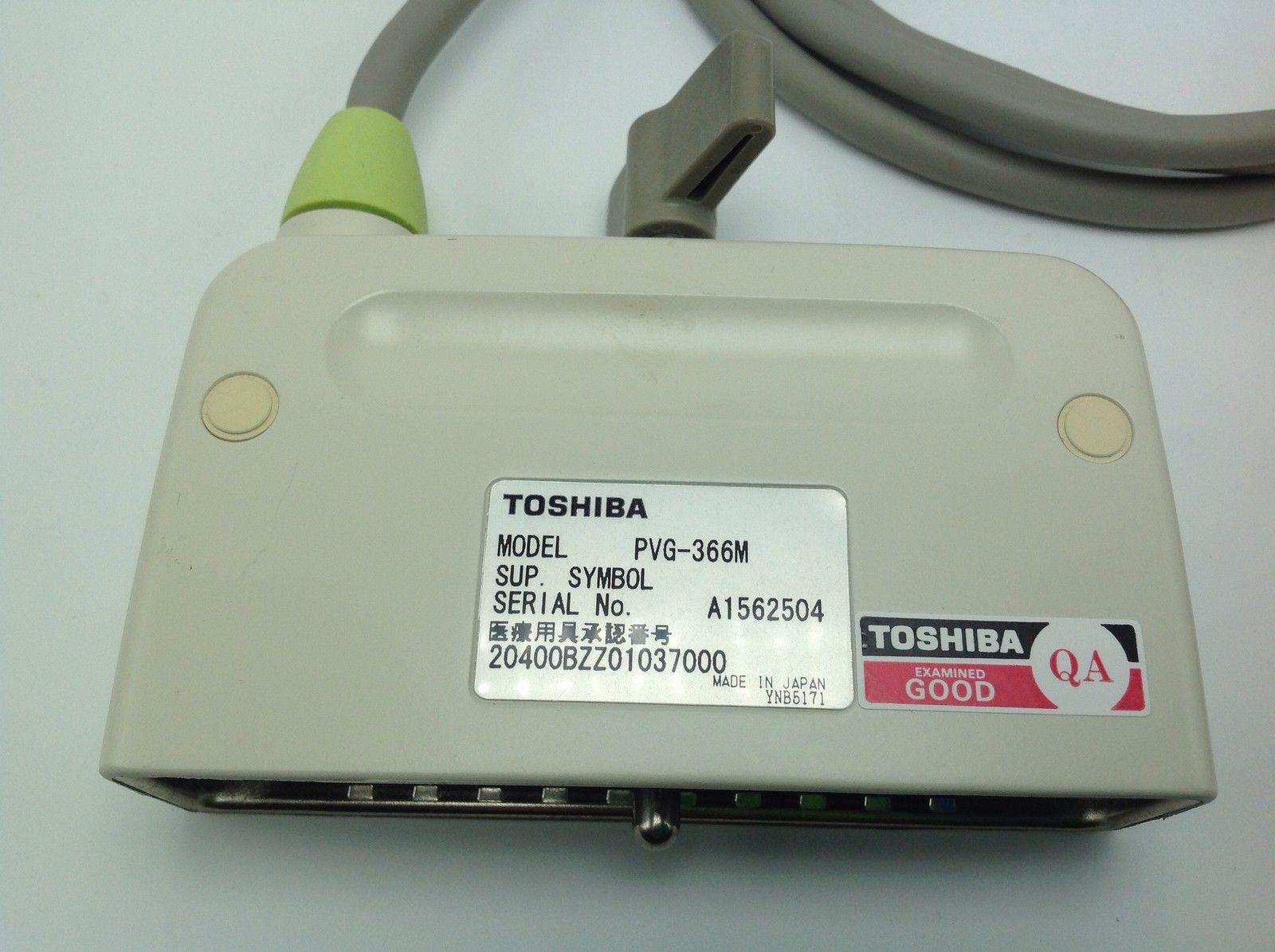 Toshiba PVG-366M Ultrasound Probe Tranducer DIAGNOSTIC ULTRASOUND MACHINES FOR SALE