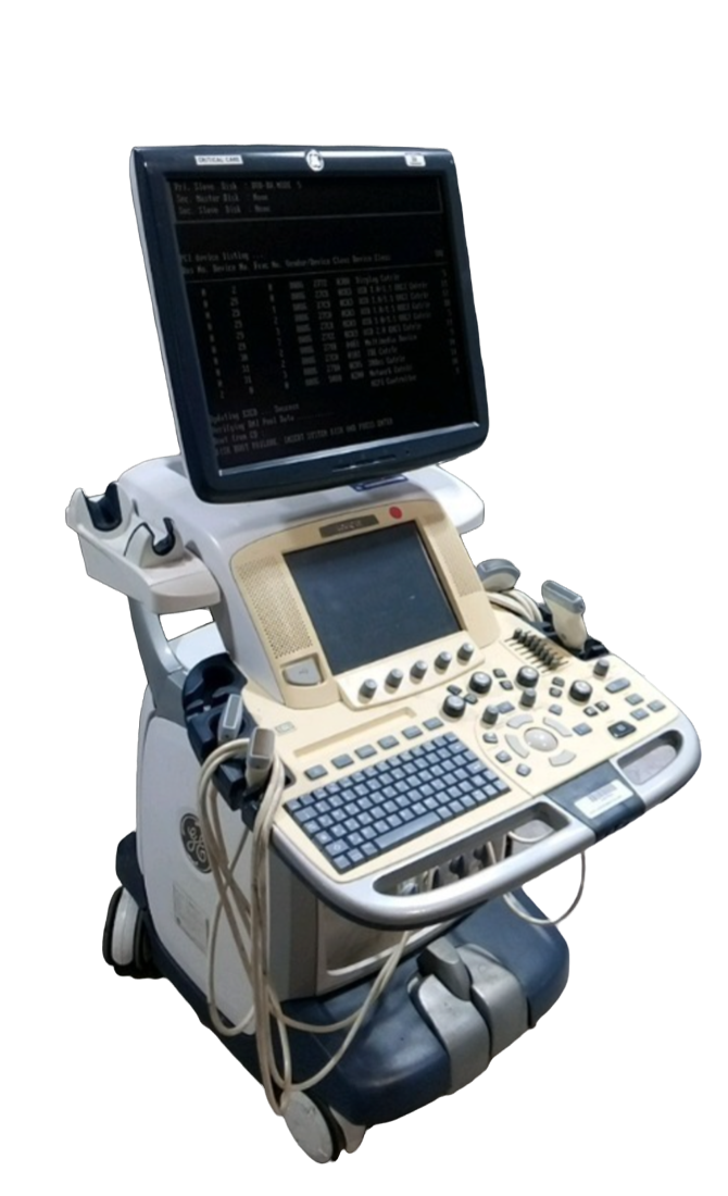 GE LOGIQ E9 ULTRASOUND MACHINE WITH 3 PROBES (REF ML6-15, 9L-D, C1-5) (2009) DIAGNOSTIC ULTRASOUND MACHINES FOR SALE